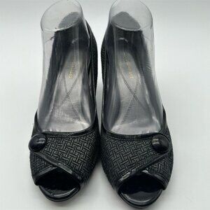 Naturalizer Women's Black Peep-Toe Pumps Size 8.5 Party Heels‎
